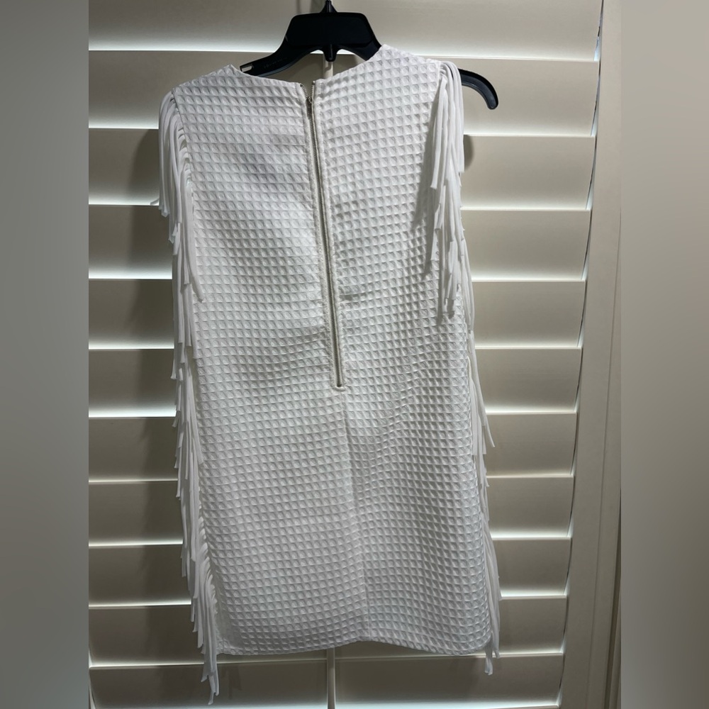 ENGLISH FACTORY NWT fringe white sheath dress - Picture 3 of 4